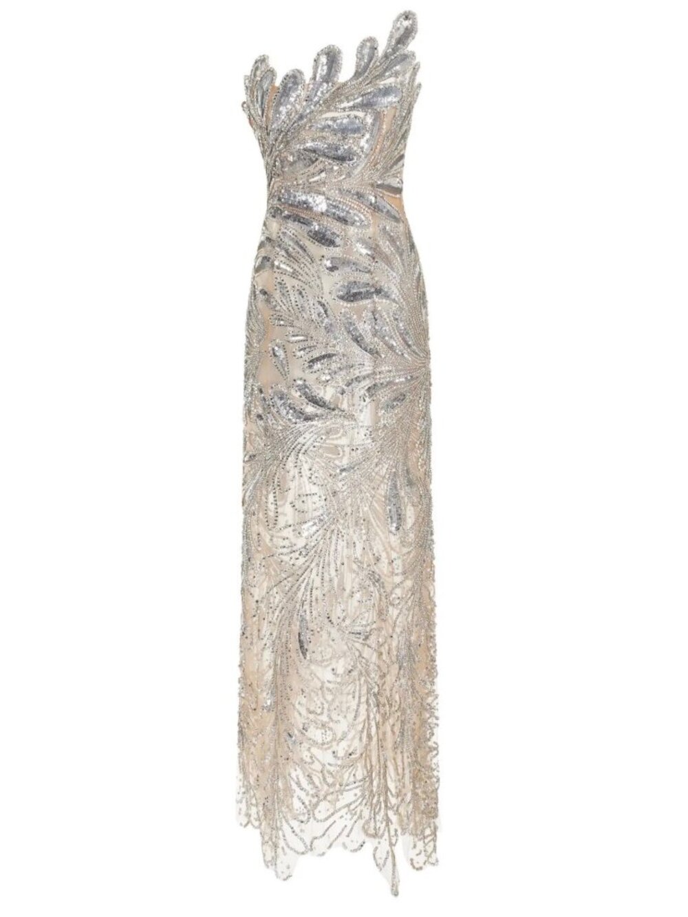 Oscar De La Renta Crystal-Embroidered Tulle Gown - Picture 7 of 11